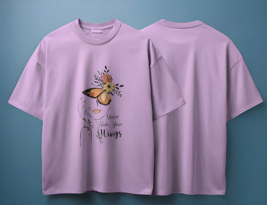 New design Oversized Buttery Fly Tshirt