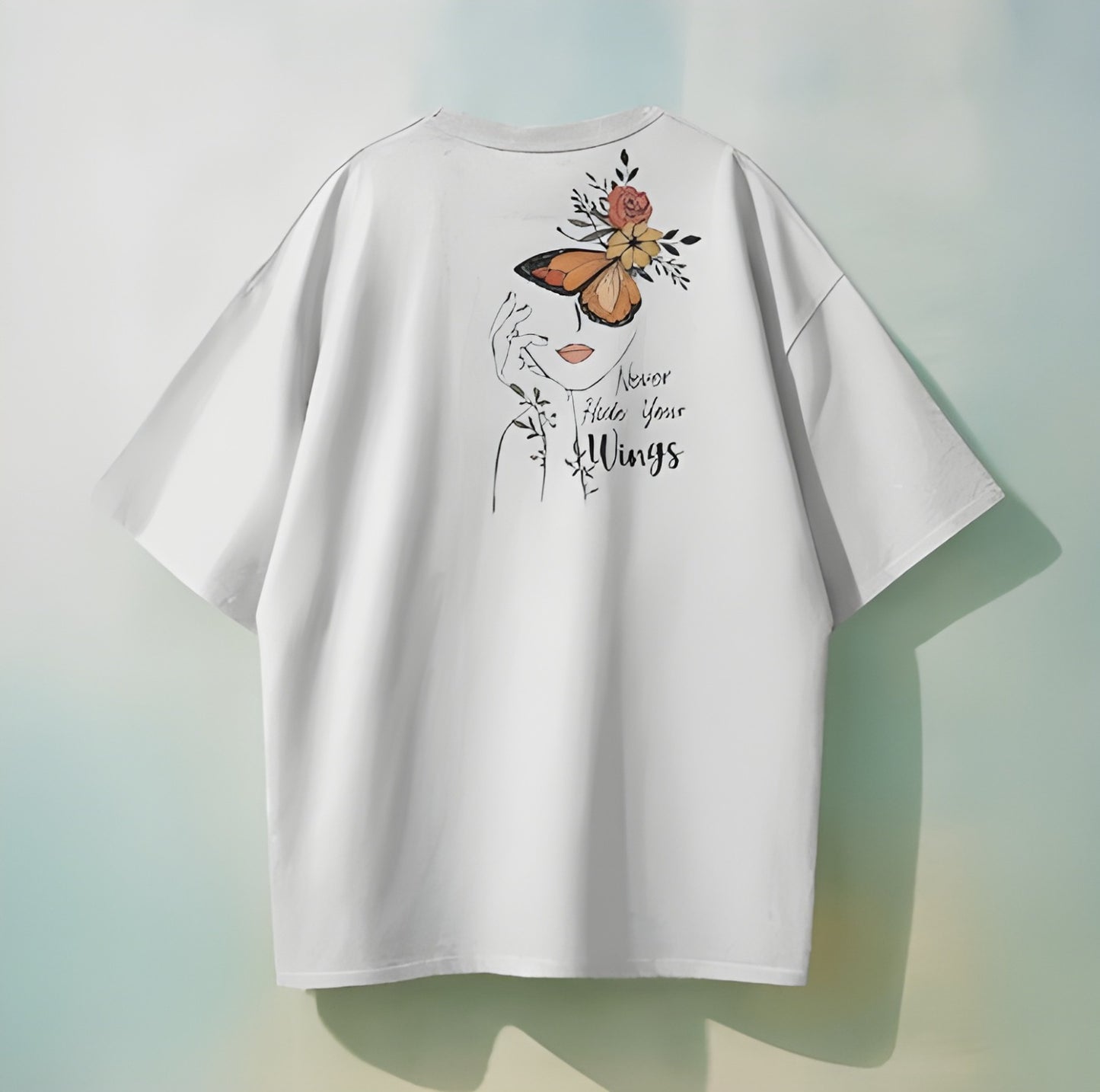 New design Oversized Buttery Fly Tshirt