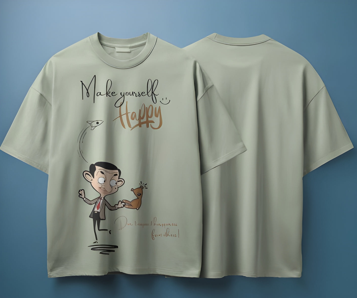 Oversized Tshirt Mr. Bean Print