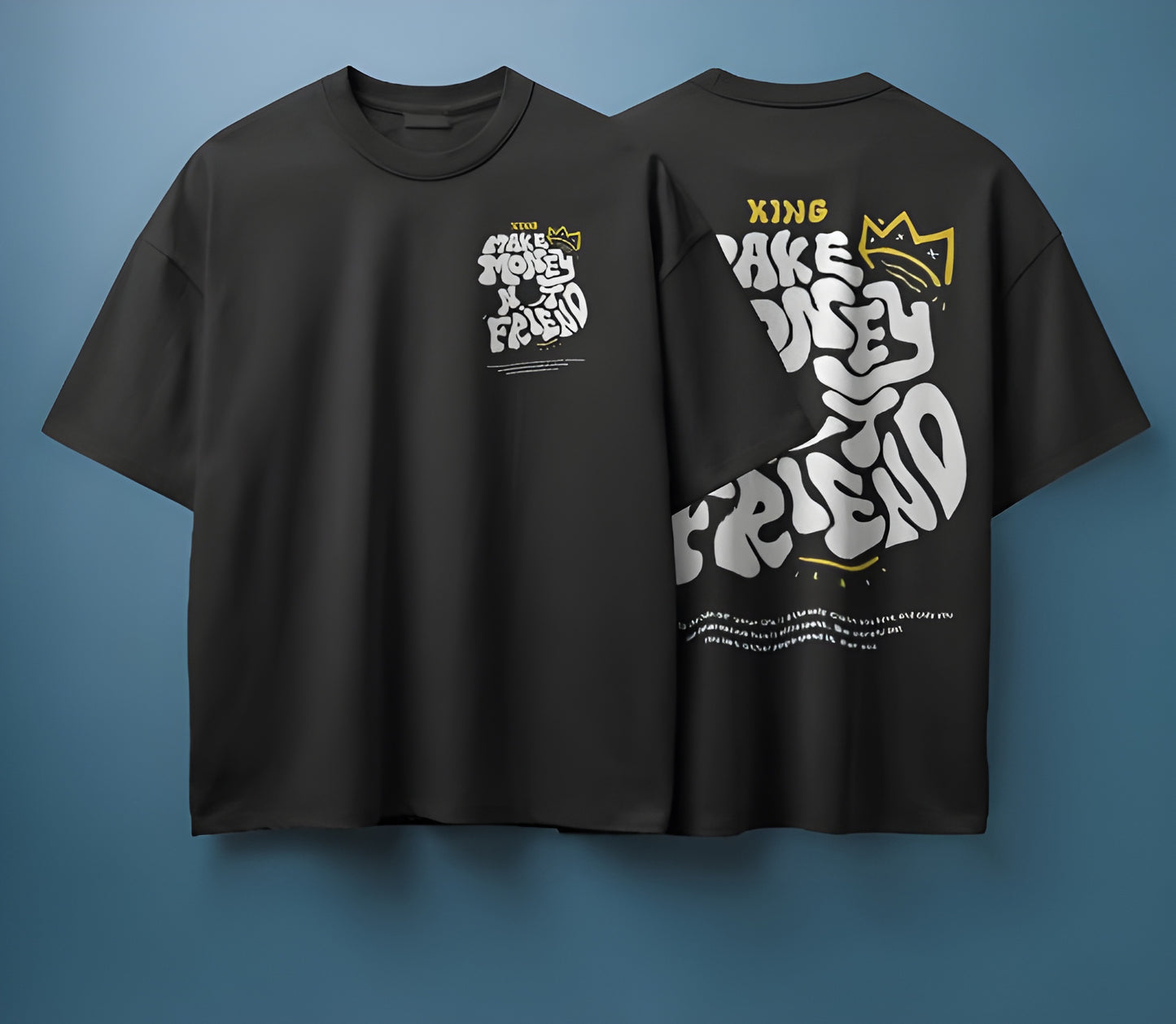 Oversized Tees with typographt print