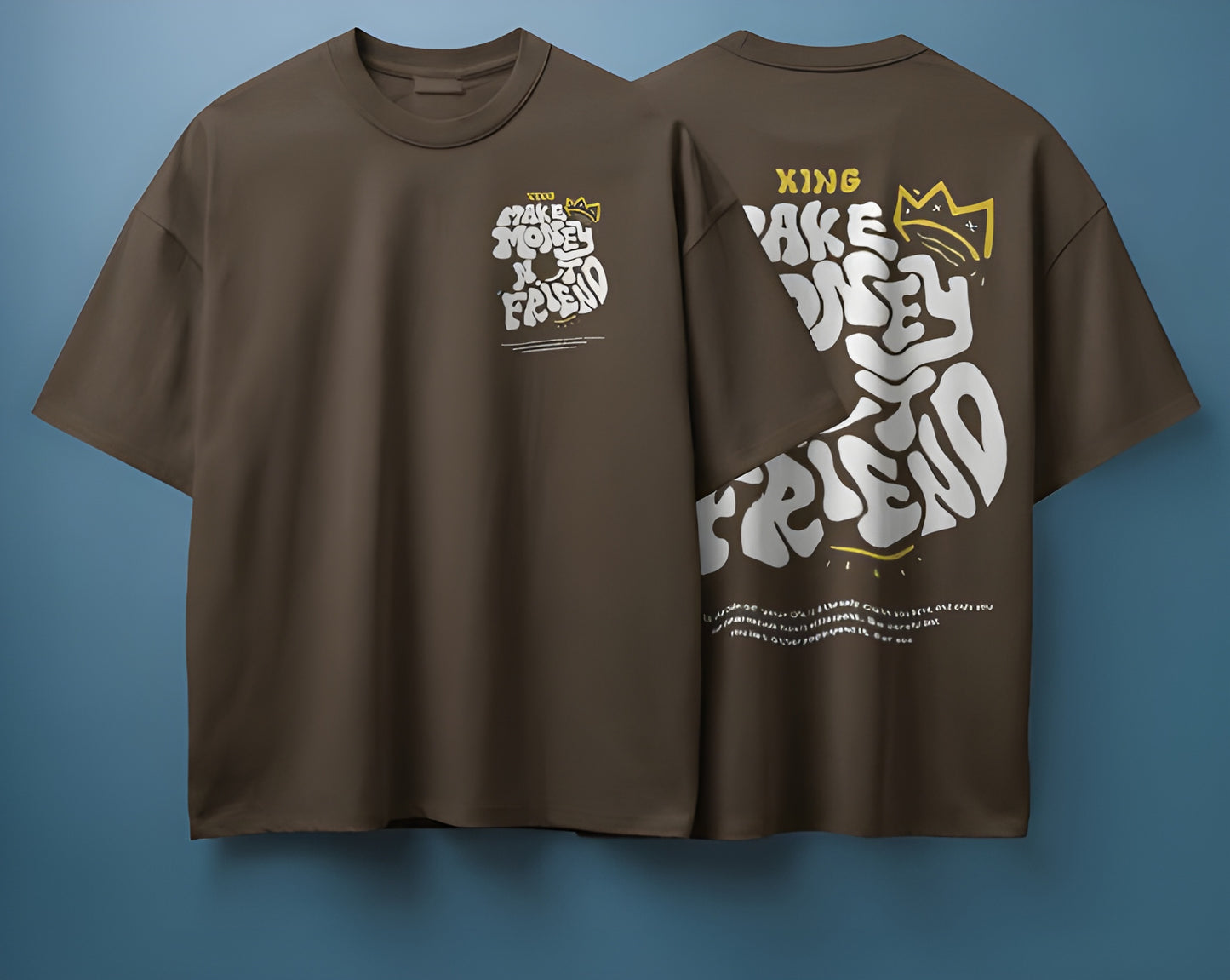 Oversized Tees with typographt print