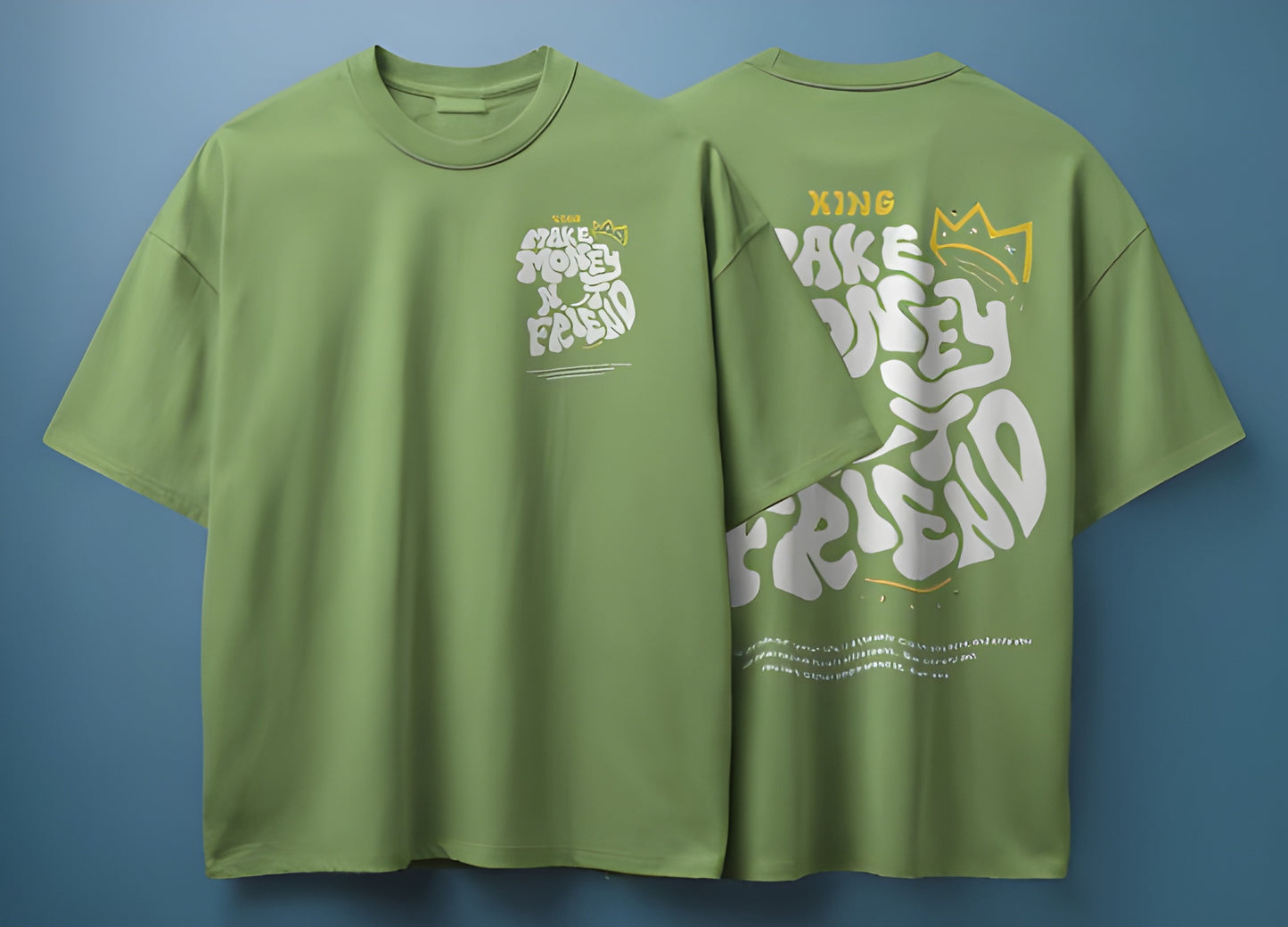 Oversized Tees with typographt print