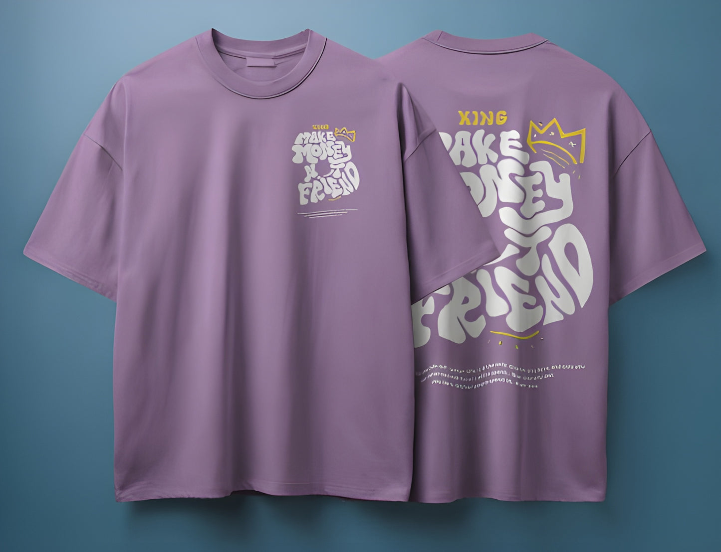 Oversized Tees with typographt print