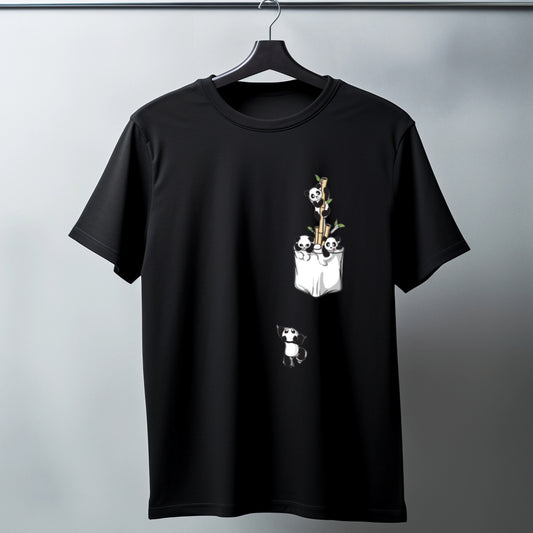 Oversized Pocket Panda Print