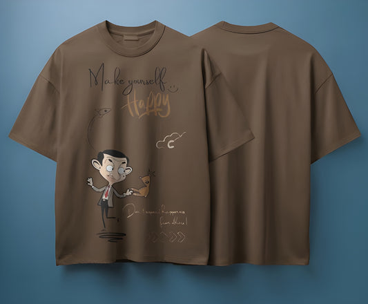 Oversized Tshirt Mr. Bean Print