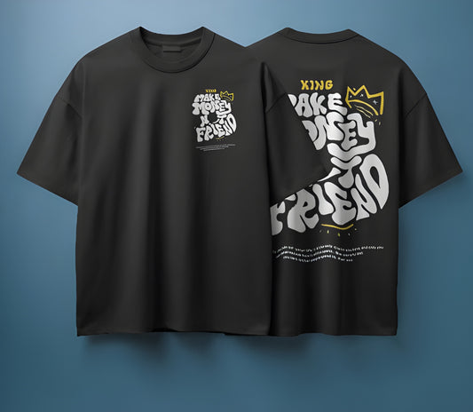 Oversized Tees with typographt print